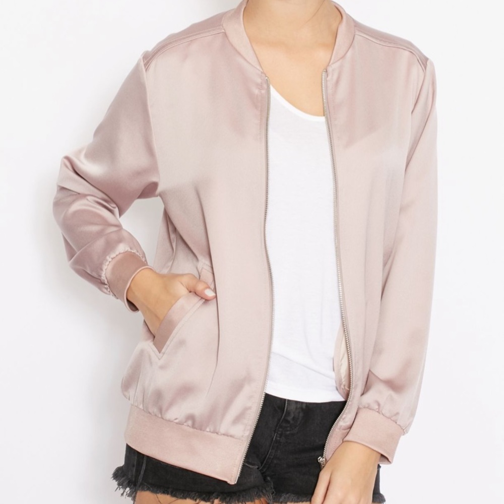 Satin Bomber Jacket